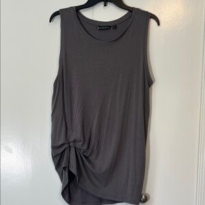Athleta mid grey Charcoal side Twist Tank Top